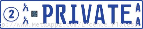 private licence plate