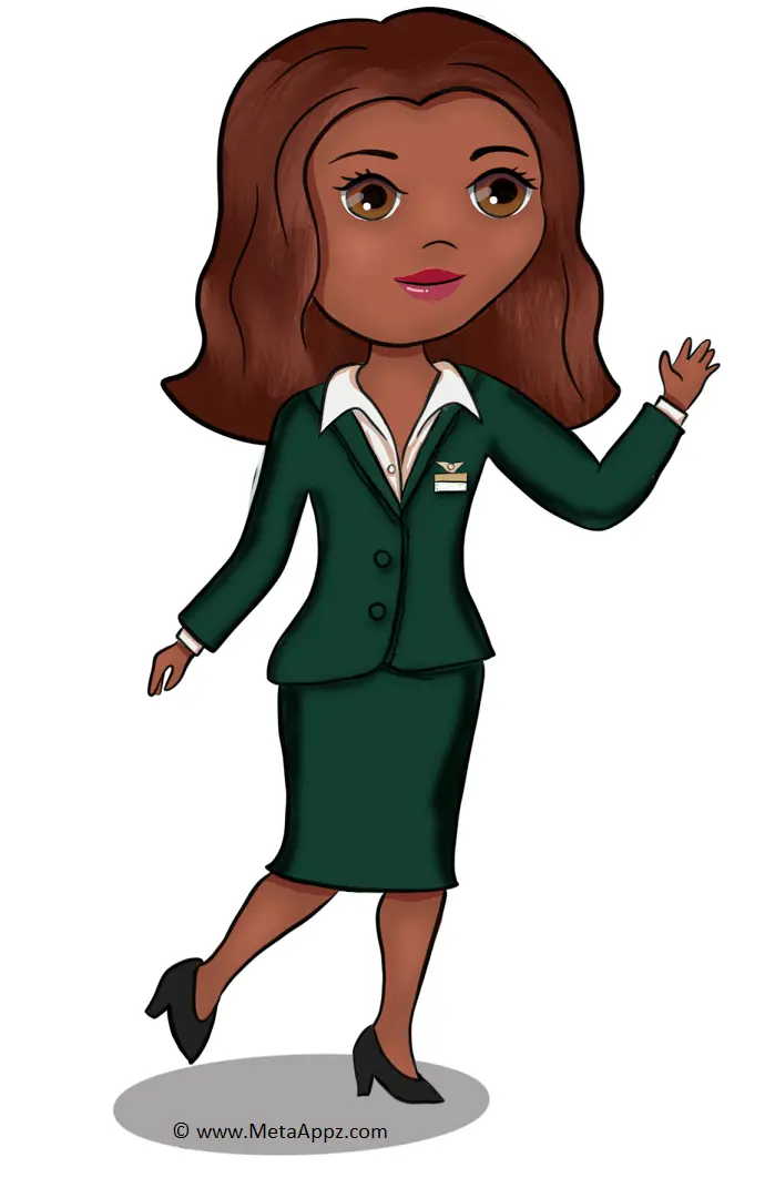 
				Young Ethiopian Airlines Flight Attendant
			