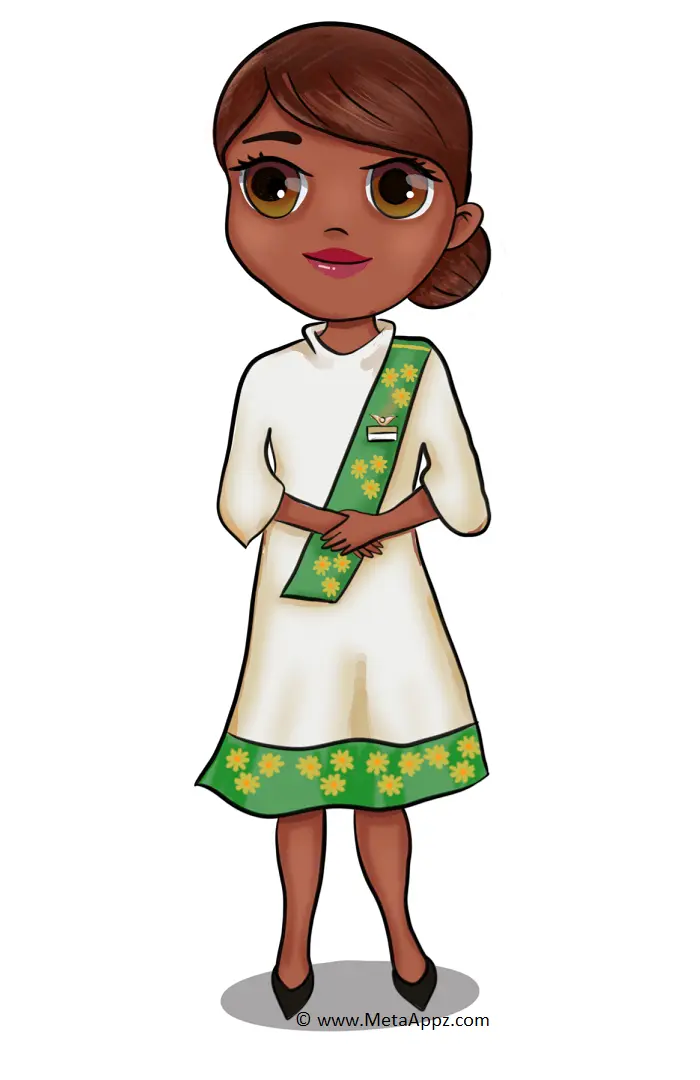 
				Young Ethiopian Airlines Head Flight Attendant
			