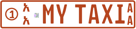 Taxi licence plate